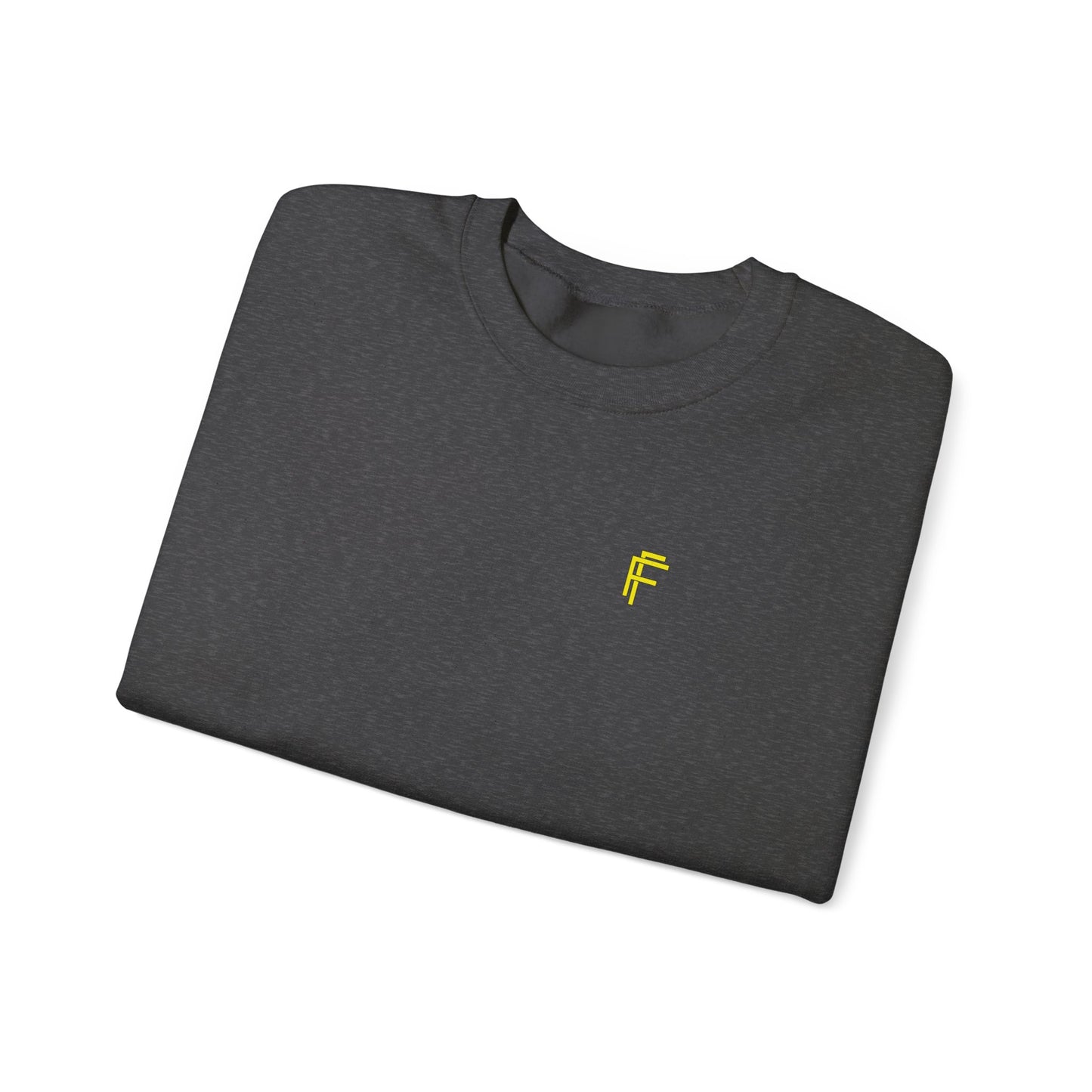 Frenzy - Unisex Crewneck Sweatshirt with Yellow Logo. - Fitness Frenzy