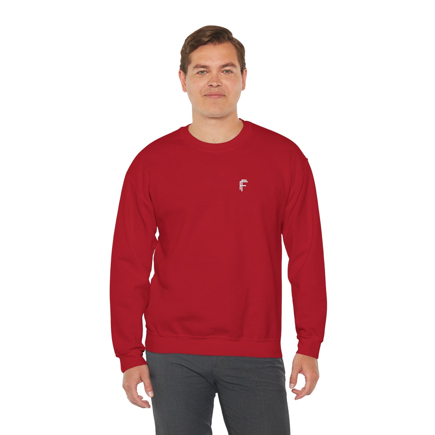 Frenzy Unisex Heavy Blend™ Crewneck Sweatshirt with White Logo. - Fitness Frenzy