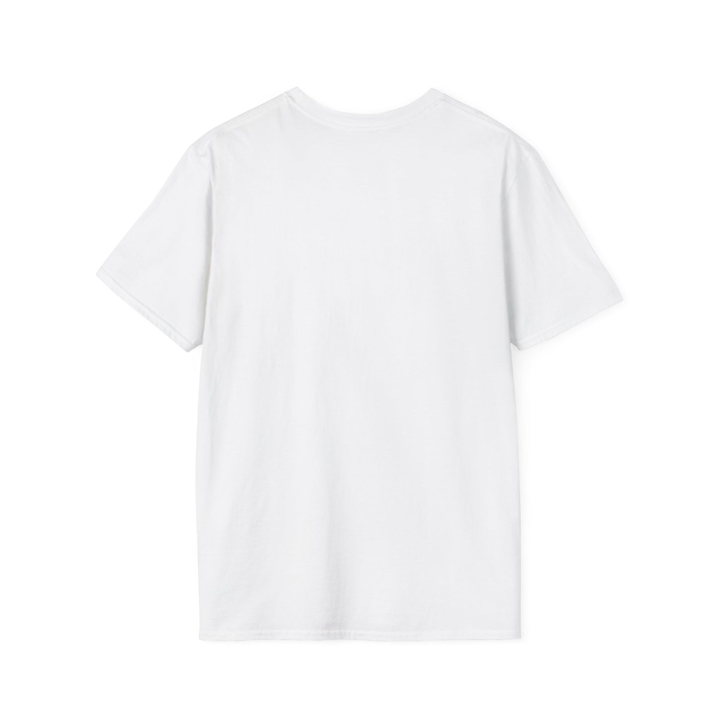 Minimalist Unisex Softstyle T-Shirt - Yellow Logo. - Fitness Frenzy