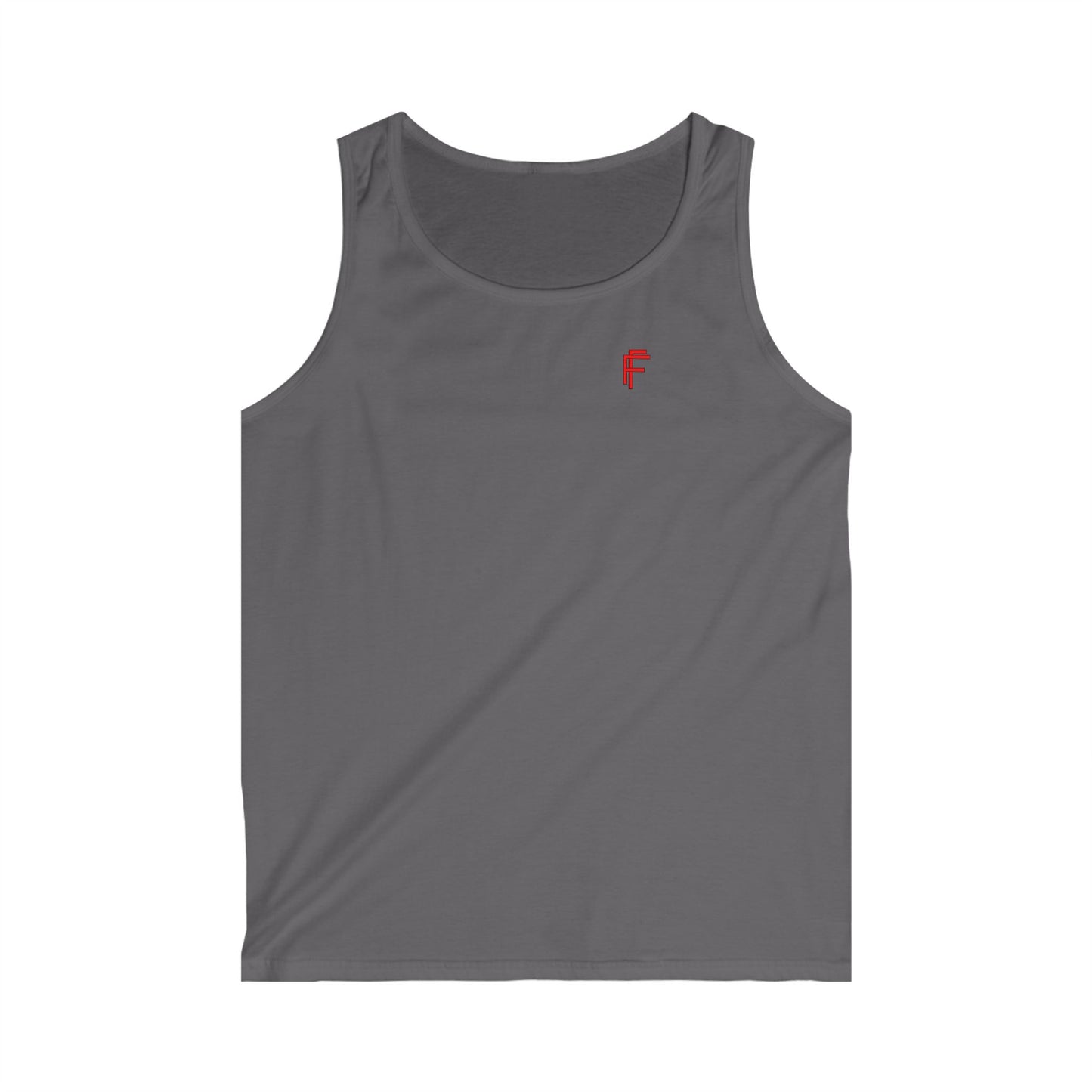 Frenzy - Men's Softstyle Tank Top with Red Logo. - Fitness Frenzy
