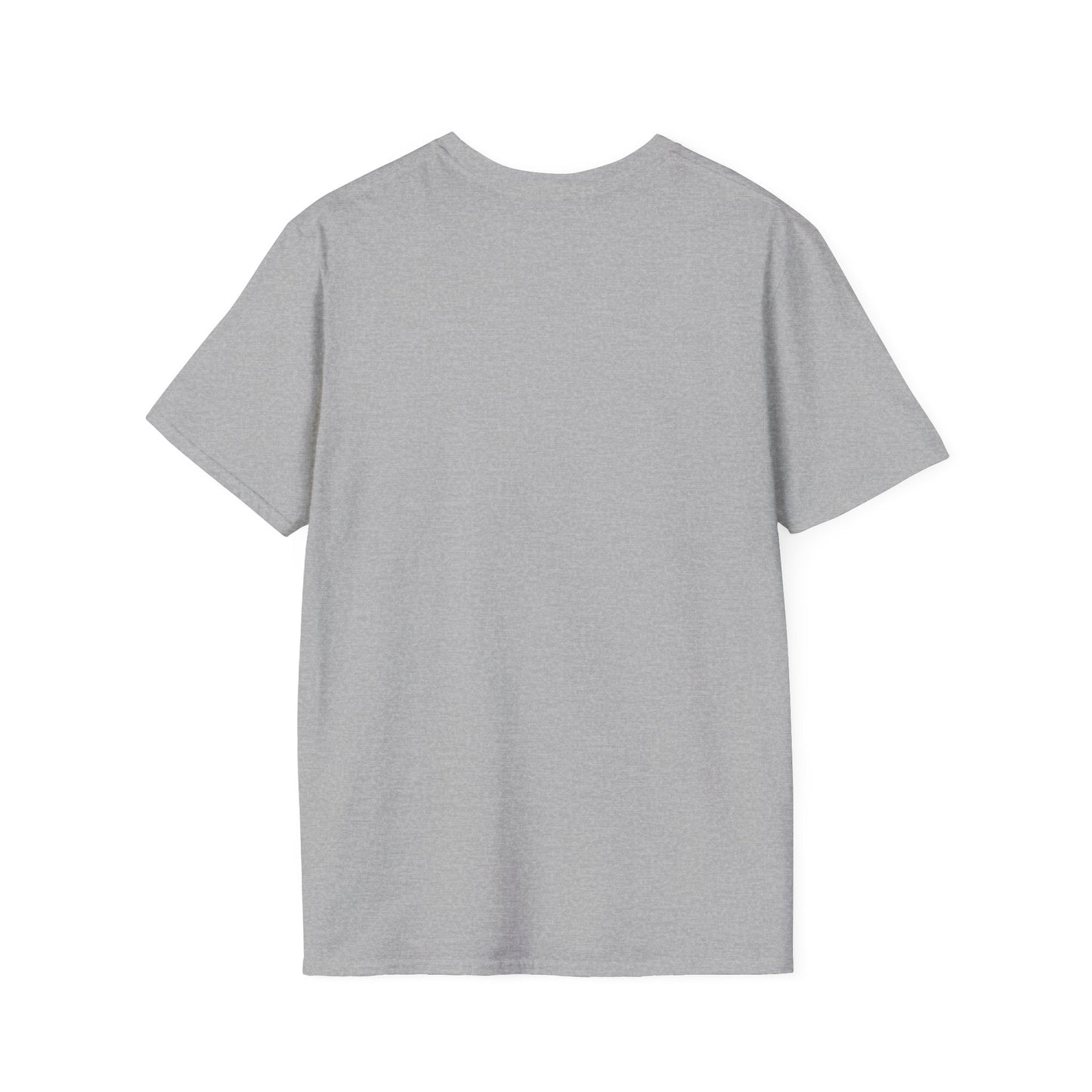 Minimalist Unisex Softstyle T-Shirt - Yellow Logo. - Fitness Frenzy