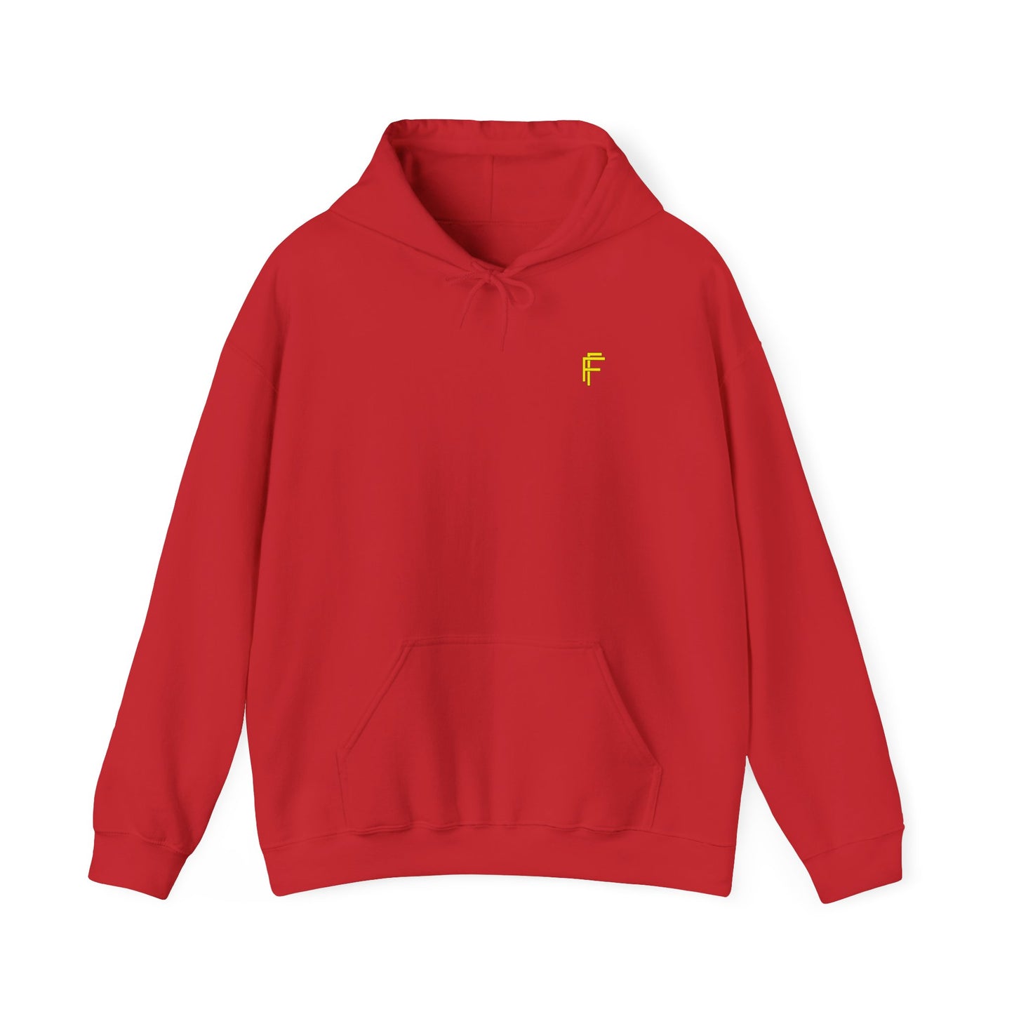Frenzy Unisex Heavy Blend™ Hoodie with Yellow Logo. - Fitness Frenzy
