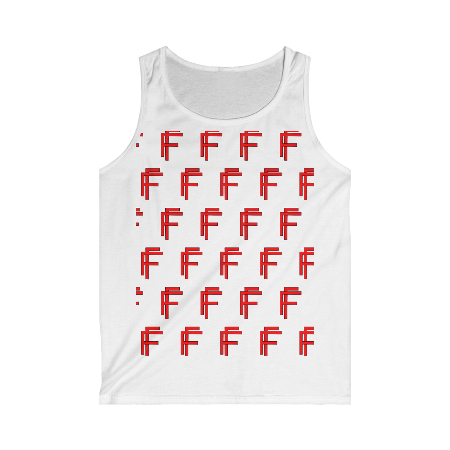 Frenzy - Men's Graphic Tank Top with Retro Design - Red Logo. - Fitness Frenzy