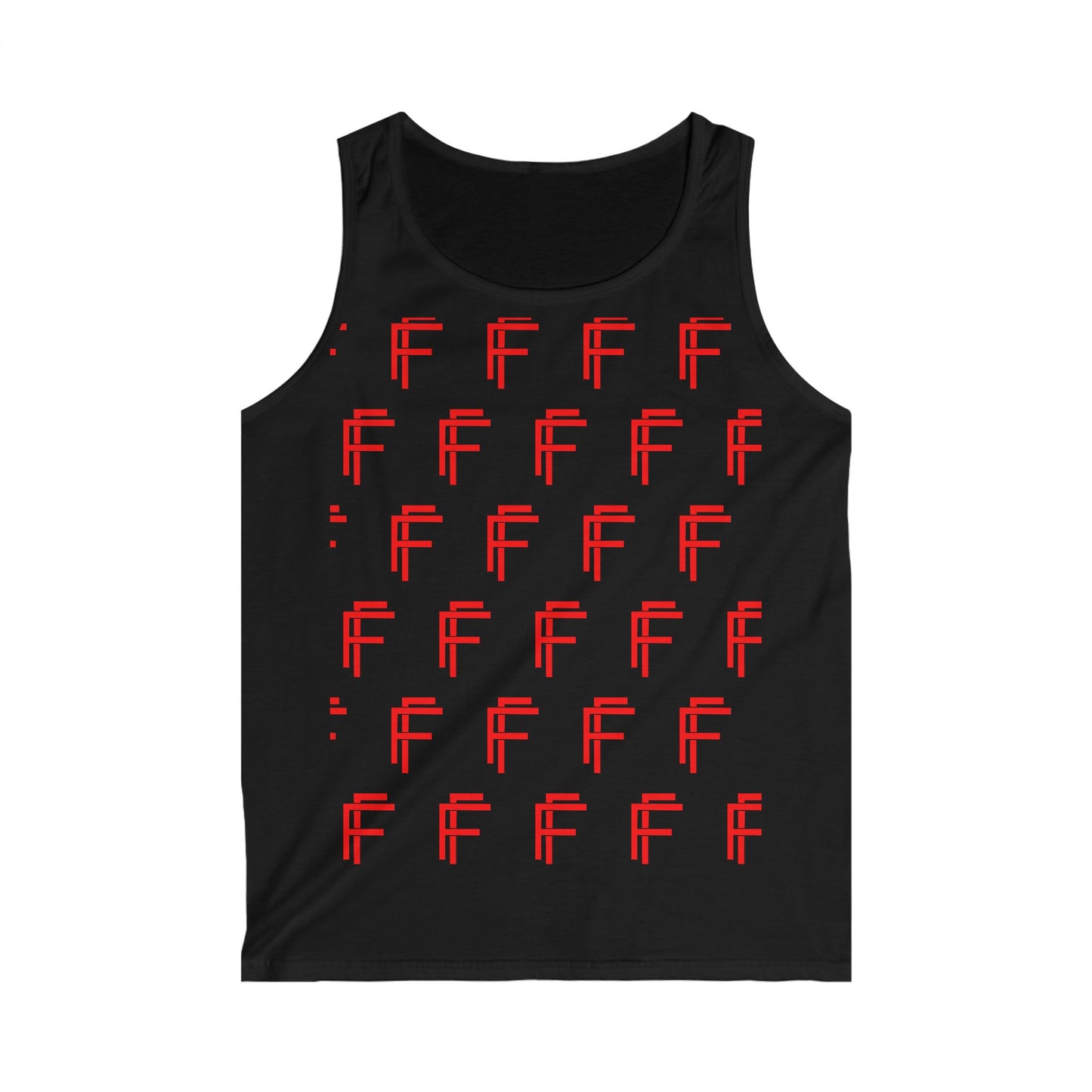 Frenzy - Men's Graphic Tank Top with Retro Design - Red Logo. - Fitness Frenzy