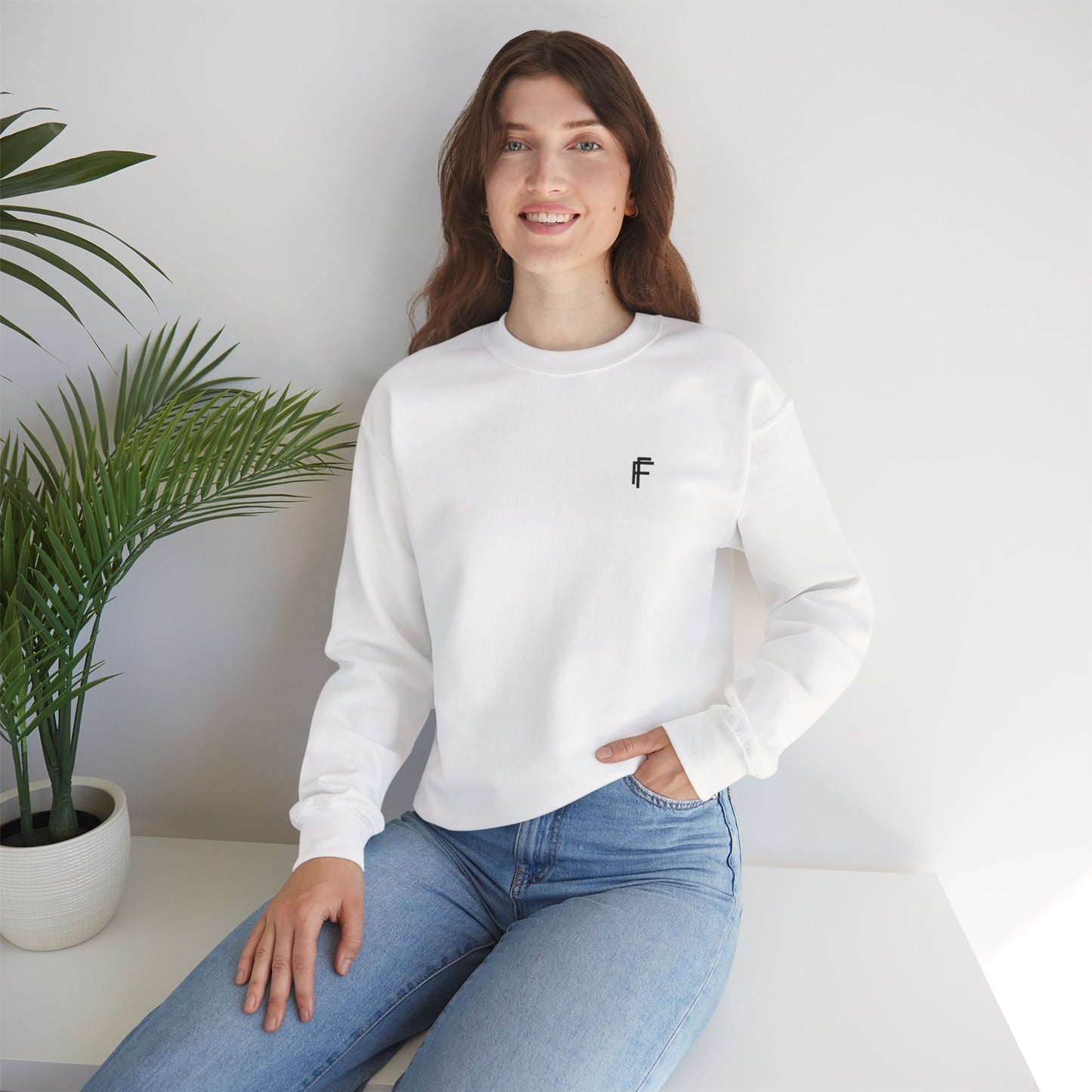 Frenzy - Unisex Crewneck Sweatshirt with Black Logo - Cosy Everyday Wear. - Fitness Frenzy