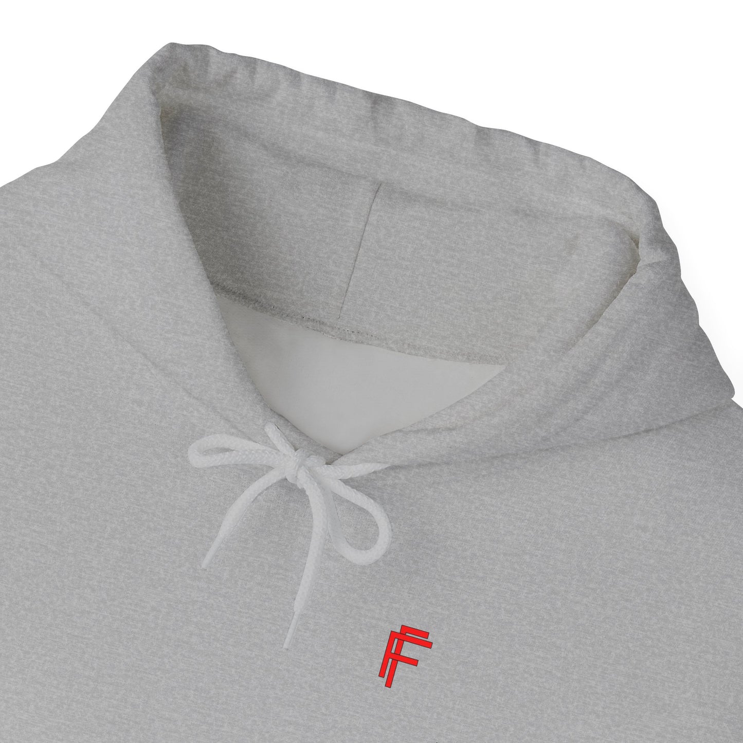 Frenzy Graphic Hoodie with Red Accent - Cosy Unisex Heavy Blend Apparel. - Fitness Frenzy