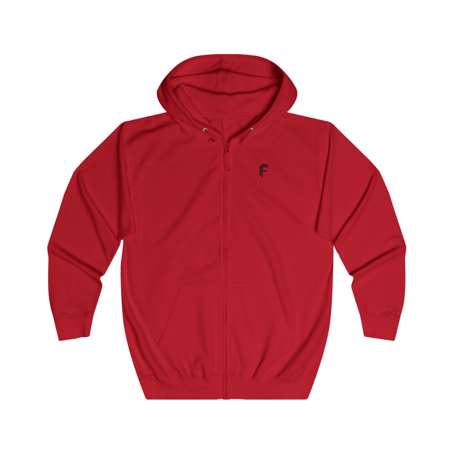 FRENZY Unisex Full Zip Hoodie with Black Logo - Cozy & Stylish Everyday Wear. - Fitness Frenzy