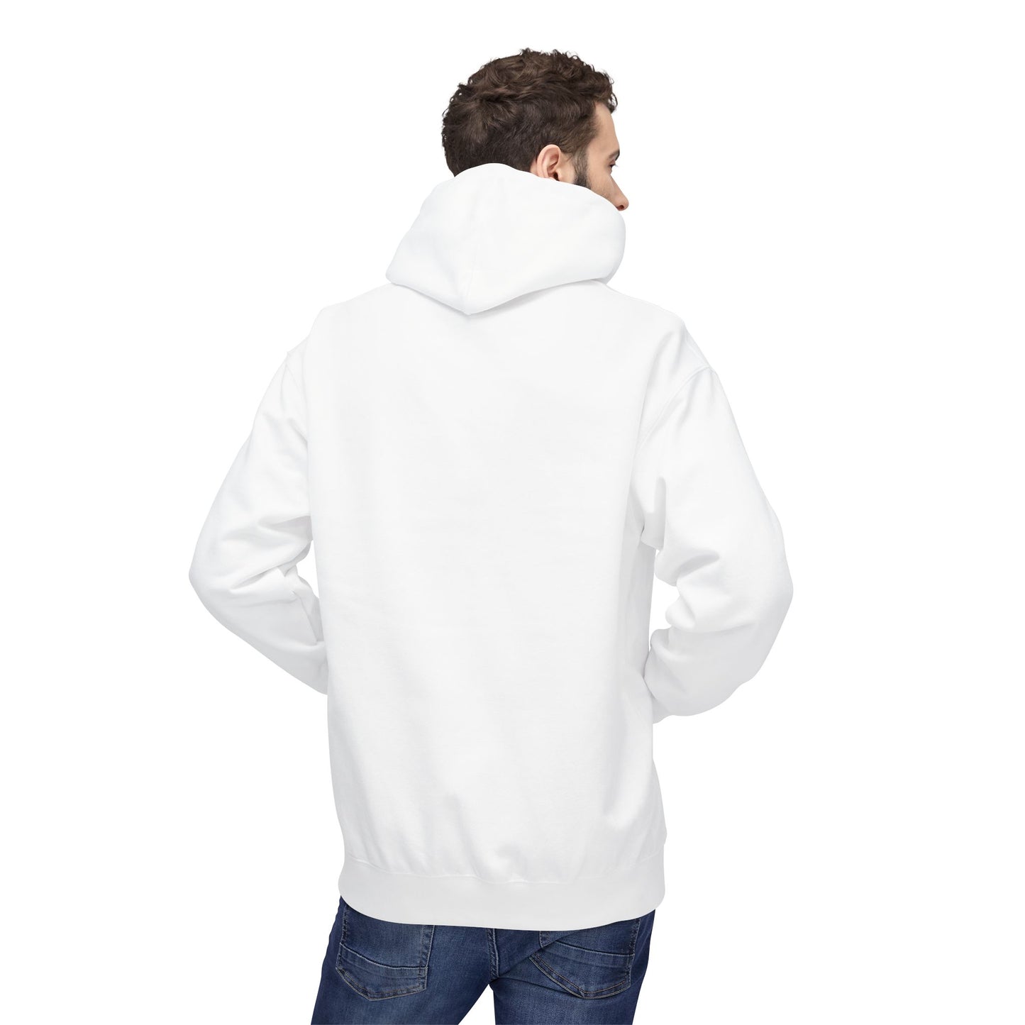 Fitness Frenzy Unisex Fleece Hoodie with Black Logo - Softstyle Comfort for Everyone. - Fitness Frenzy