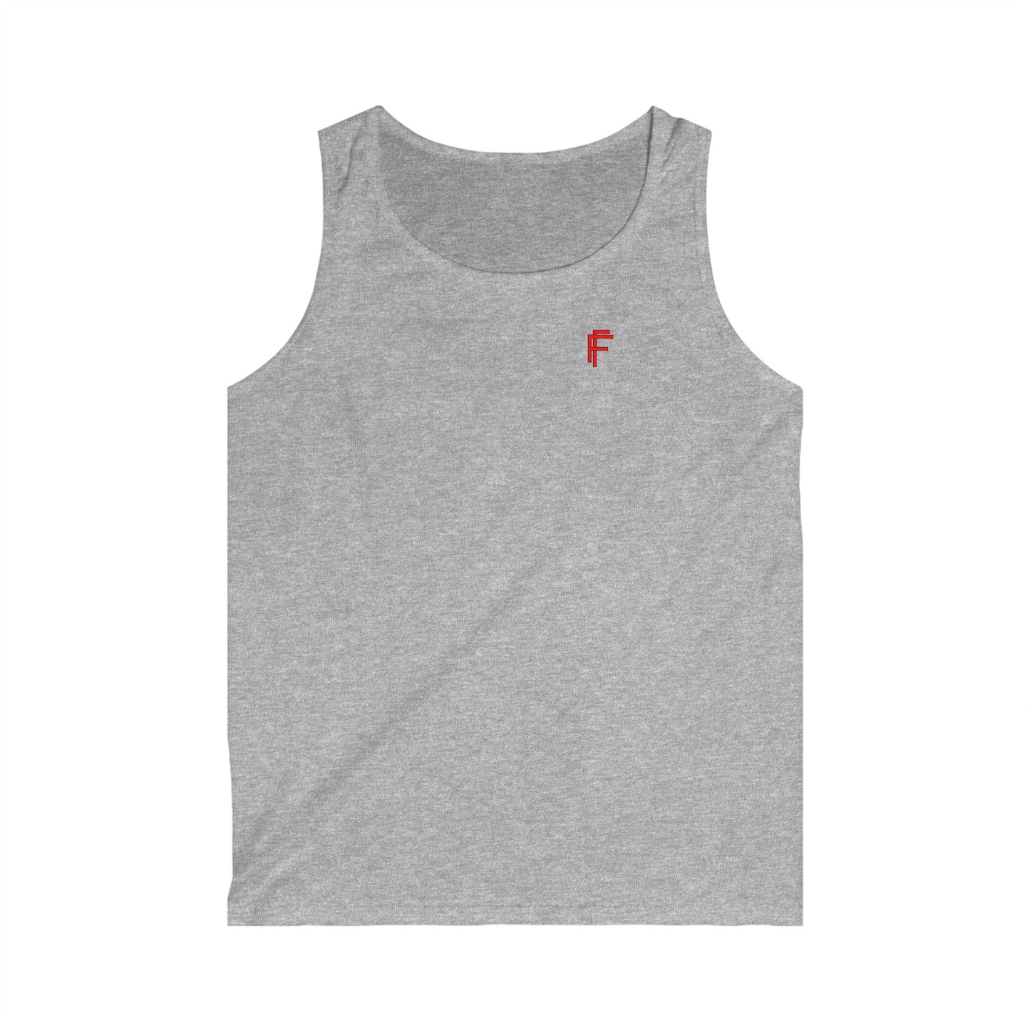 Frenzy - Men's Softstyle Tank Top with Red Logo. - Fitness Frenzy