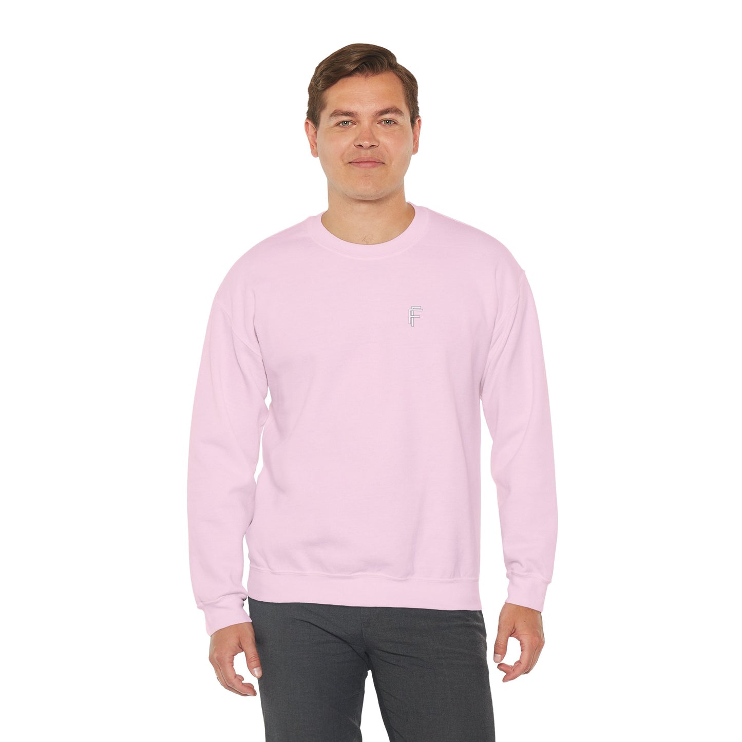Frenzy Unisex Heavy Blend™ Crewneck Sweatshirt with White Logo. - Fitness Frenzy