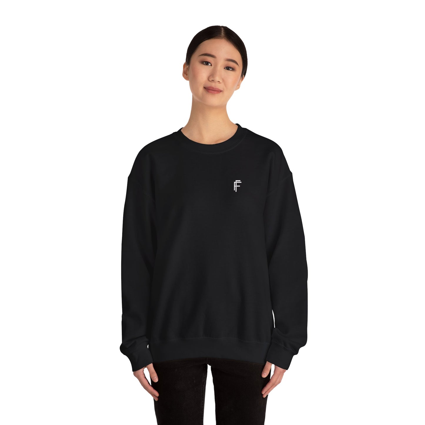 Frenzy Unisex Heavy Blend™ Crewneck Sweatshirt with White Logo. - Fitness Frenzy