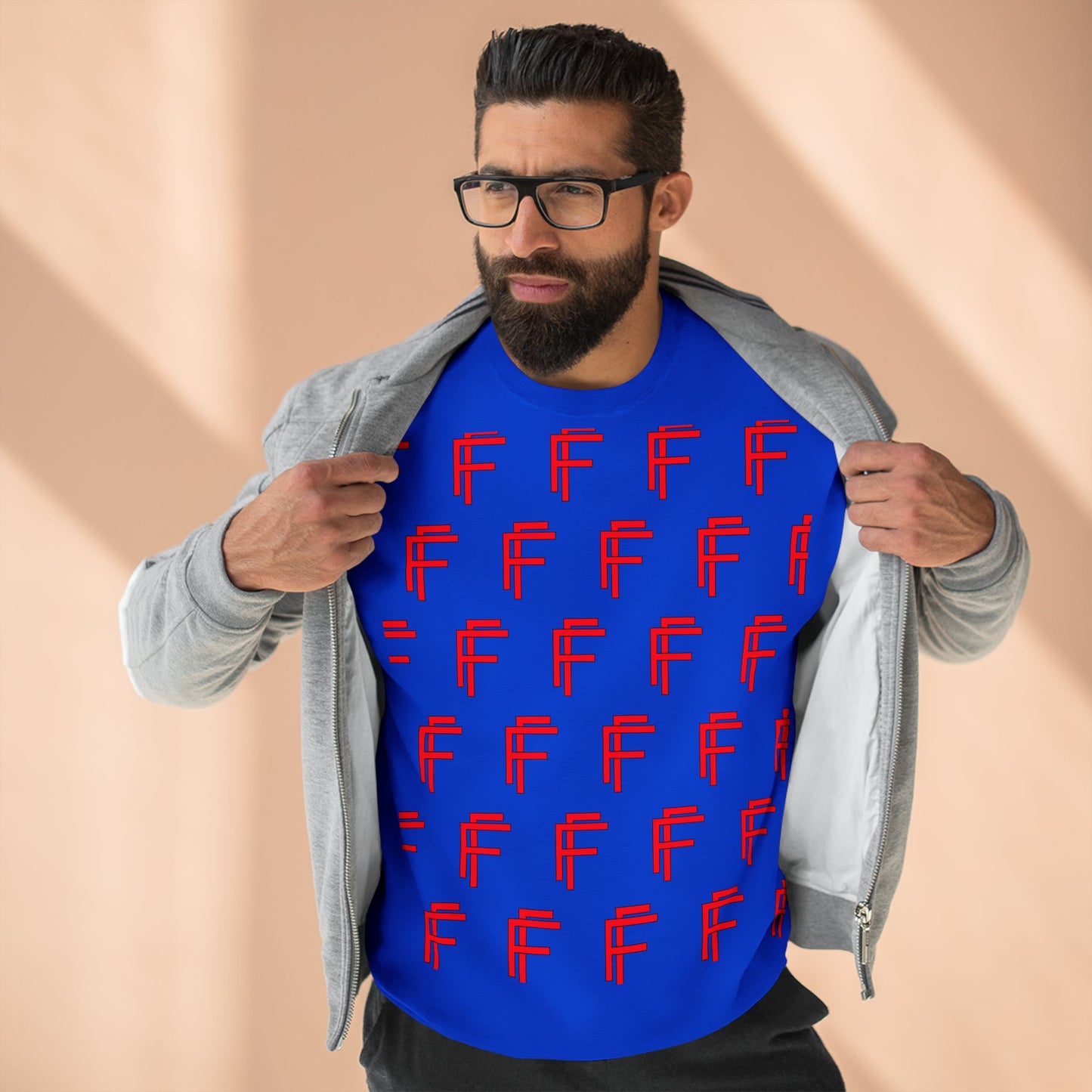 Frenzy - Unisex Crew neck Sweatshirt with Bold Red Design. - Fitness Frenzy