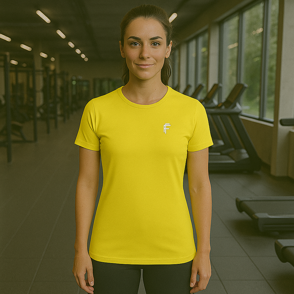Frenzy Womens Just Cool Sports T‑Shirt with White Logo