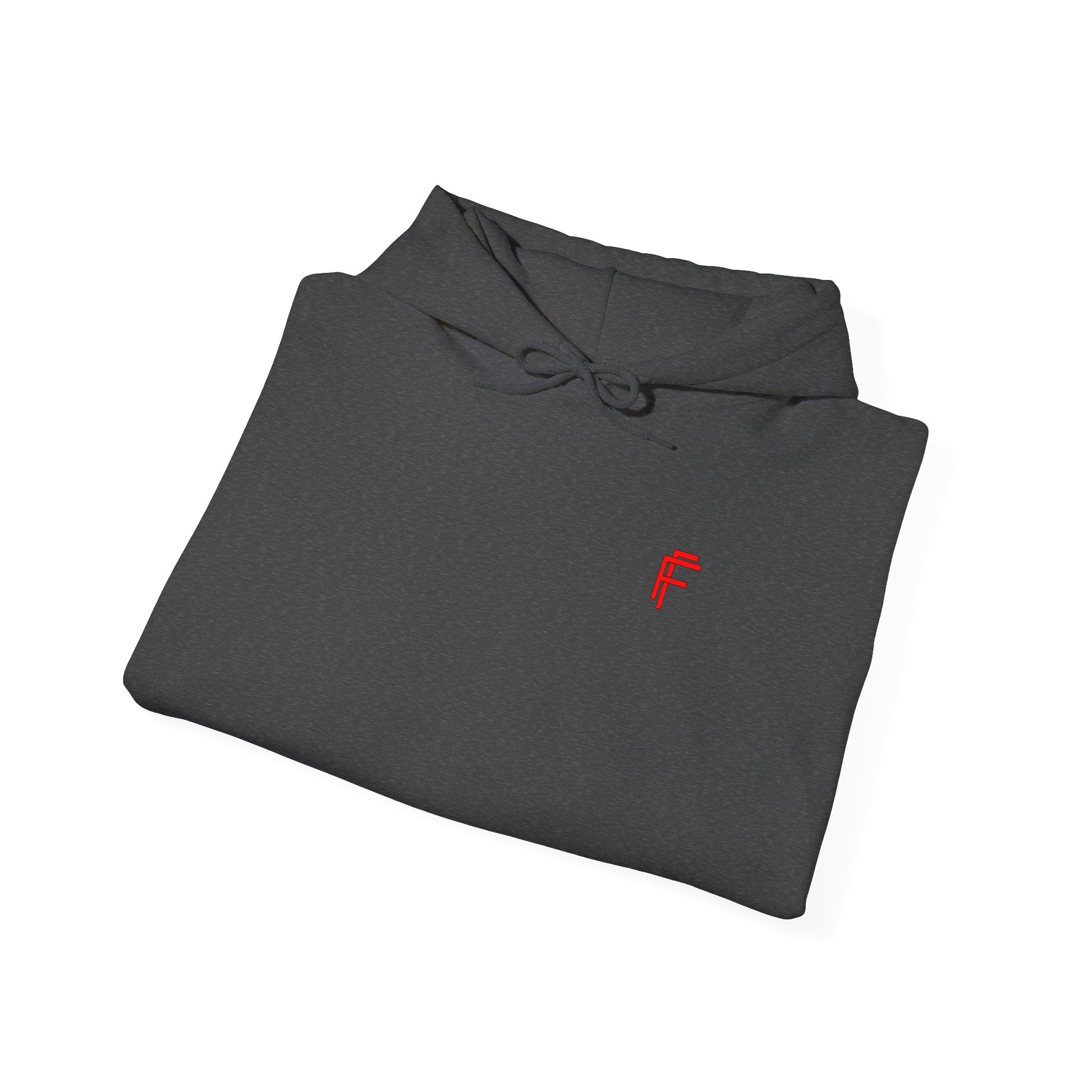 Frenzy Graphic Hoodie with Red Accent - Cosy Unisex Heavy Blend Apparel. - Fitness Frenzy