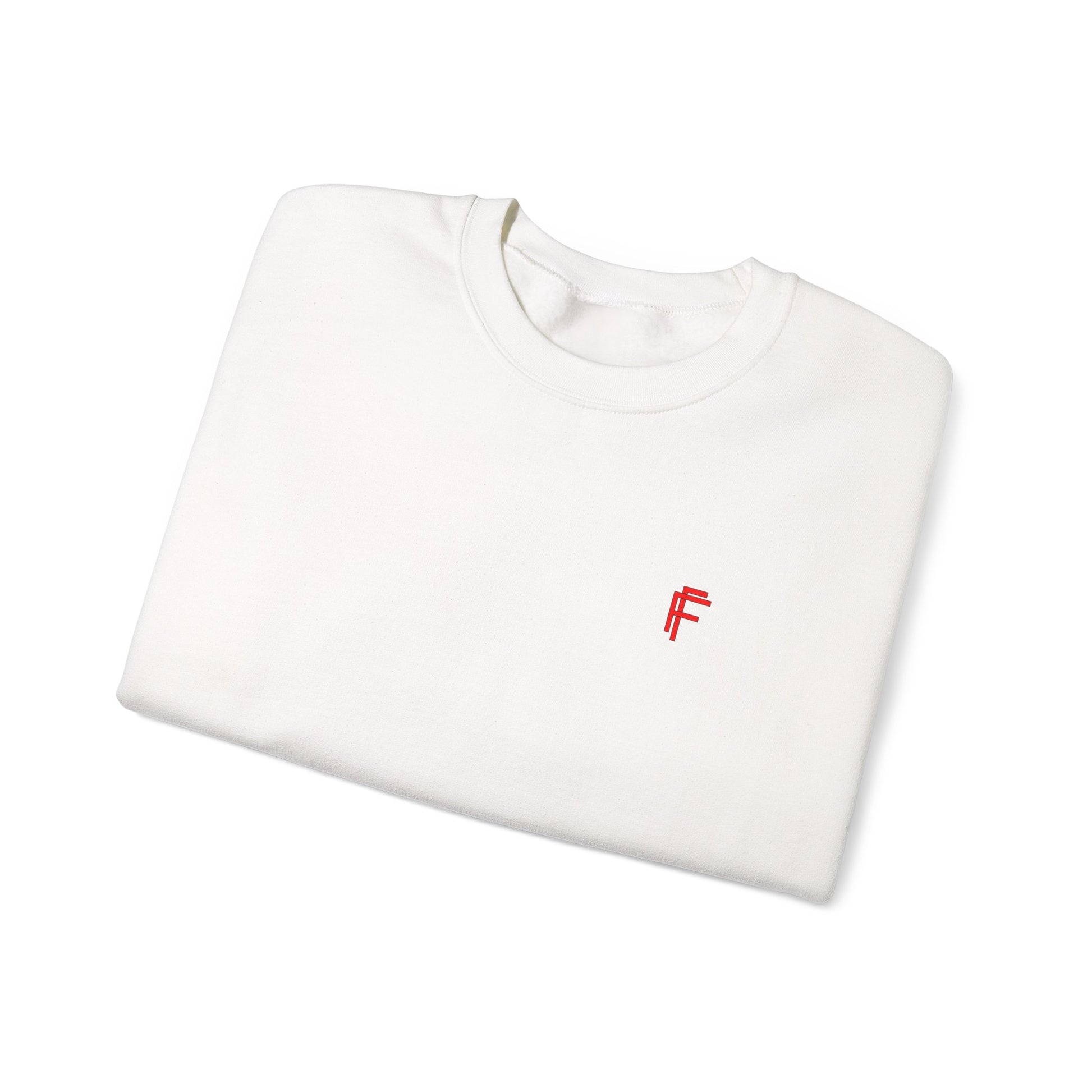 Frenzy - Unisex Heavy Blend™ Crewneck Sweatshirt with Red Logo - Cozy Modern Style. - Fitness Frenzy