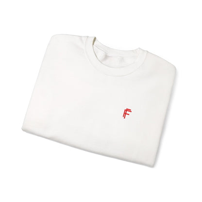 Frenzy - Unisex Heavy Blend™ Crewneck Sweatshirt with Red Logo - Cozy Modern Style. - Fitness Frenzy