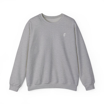 Frenzy Unisex Black Crewneck Sweatshirt with White Logo for Everyday Comfort. - Fitness Frenzy