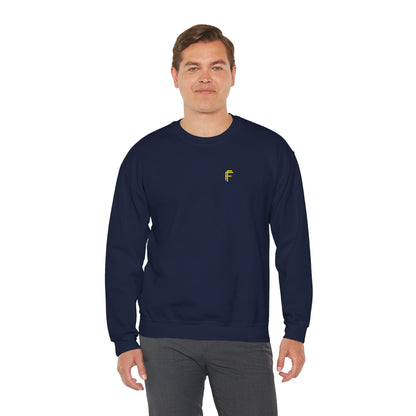 Frenzy - Unisex Crewneck Sweatshirt with Yellow Logo. - Fitness Frenzy