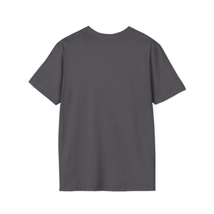Minimalist Unisex Softstyle T-Shirt - Yellow Logo. - Fitness Frenzy