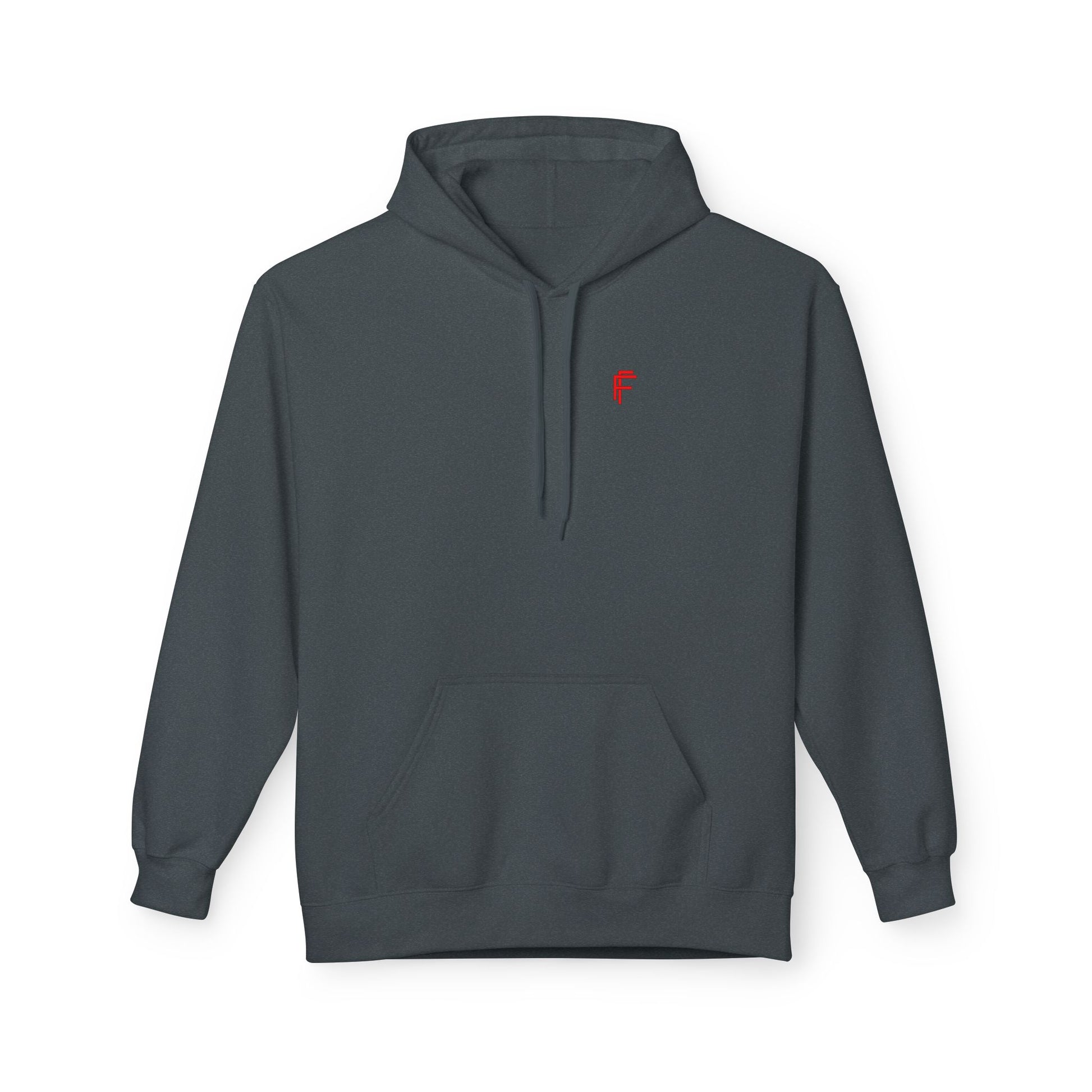 Fitness Frenzy Unisex Midweight Softstyle Hoodie with Red Logo - Trendy 'FRENZY' Design for Comfort and Style. - Fitness Frenzy
