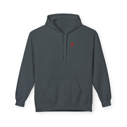 Fitness Frenzy Unisex Midweight Softstyle Hoodie with Red Logo - Trendy 'FRENZY' Design for Comfort and Style. - Fitness Frenzy