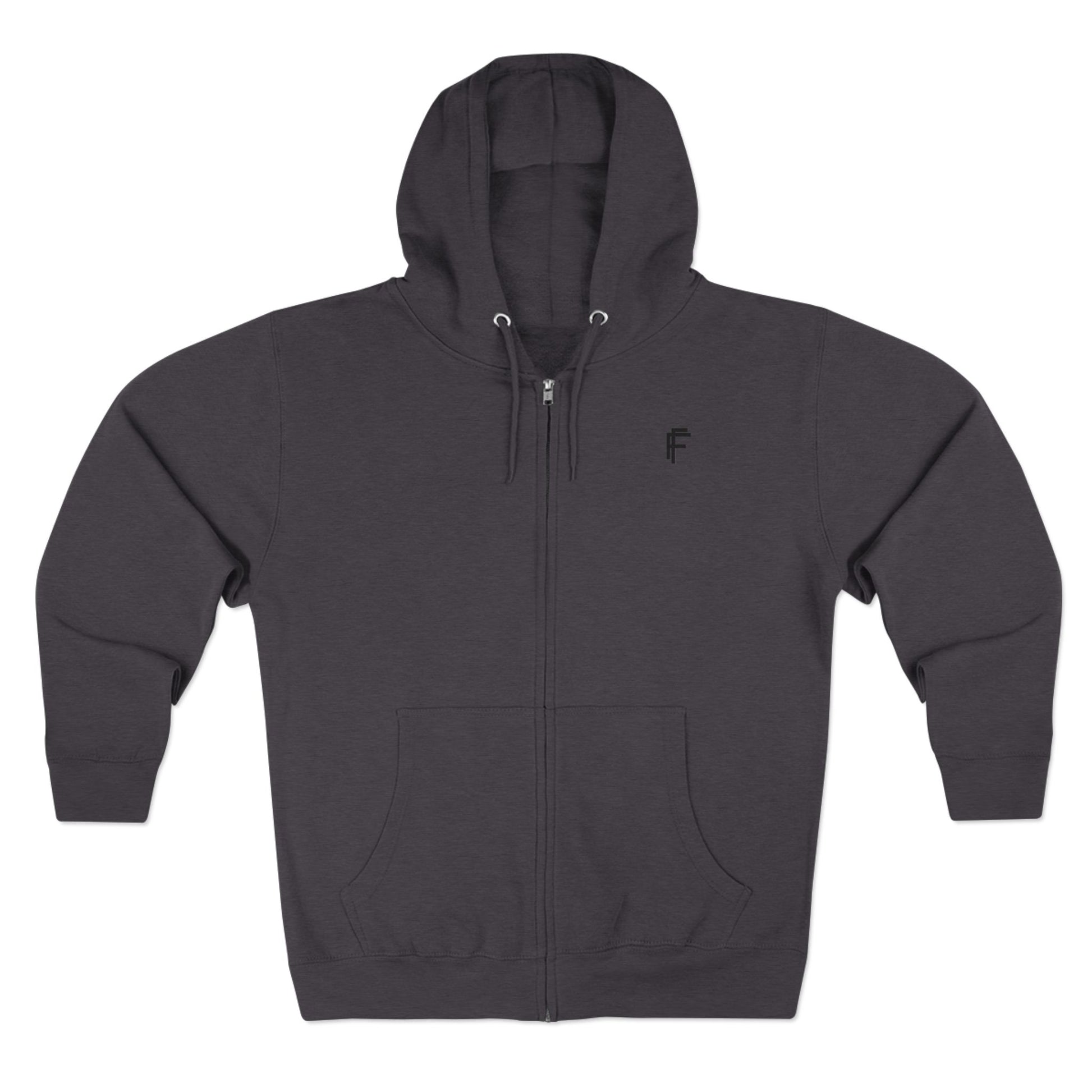 Frenzy - Stylish Unisex Zip Hoodie with Black Logo - Perfect for Comfort & Casual Outings - Fitness Frenzy