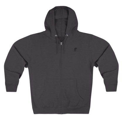 Frenzy - Stylish Unisex Zip Hoodie with Black Logo - Perfect for Comfort & Casual Outings - Fitness Frenzy