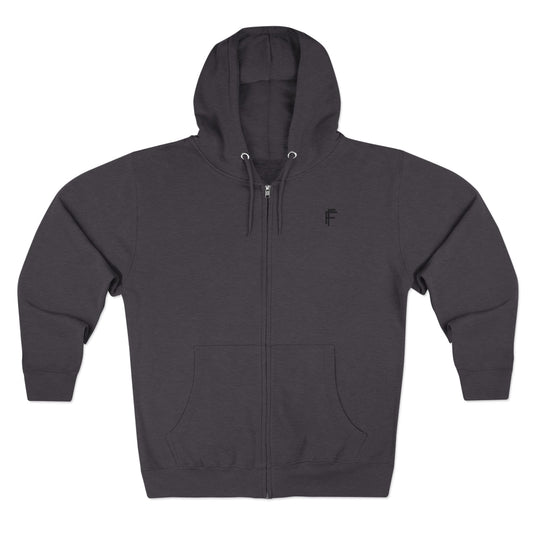 Frenzy - Stylish Unisex Zip Hoodie with Black Logo - Perfect for Comfort & Casual Outings - Fitness Frenzy