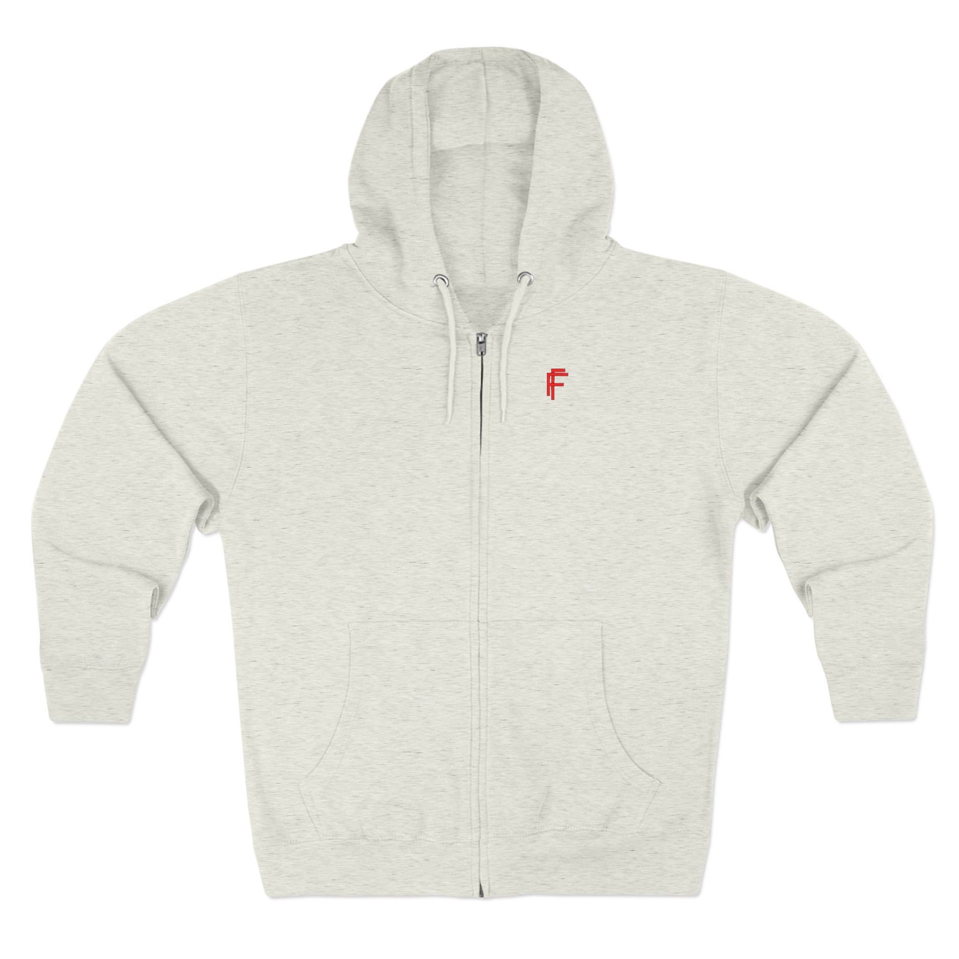 Frenzy - Cozy Unisex Zip Hoodie with Red Logo - Perfect for Everyday Comfort - Fitness Frenzy