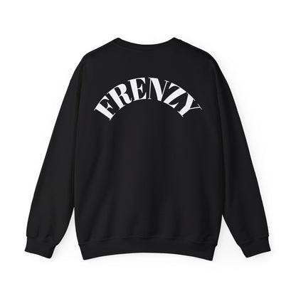Frenzy Unisex Heavy Blend™ Crewneck Sweatshirt with White Logo. - Fitness Frenzy