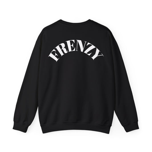 Frenzy Unisex Heavy Blend™ Crewneck Sweatshirt with White Logo. - Fitness Frenzy