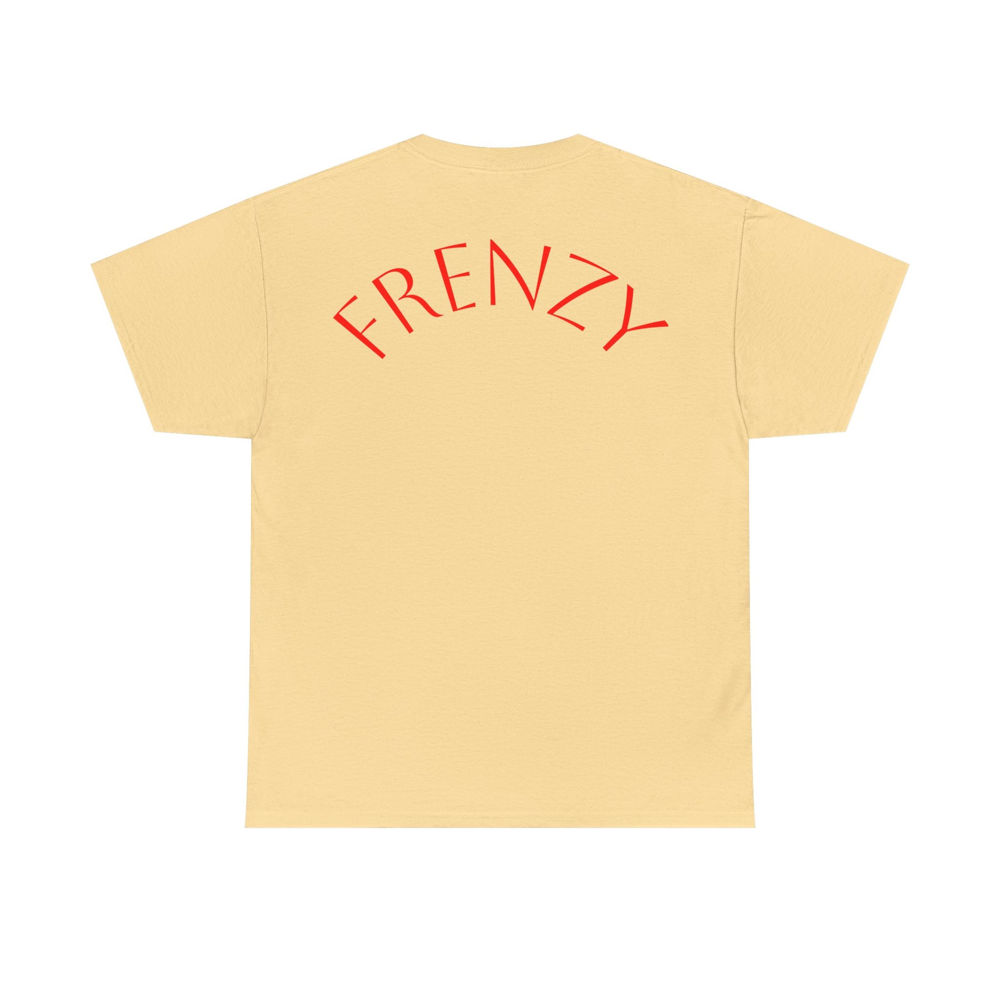 Frenzy Graphic Unisex Heavy Cotton Tee with Bold Red Design. - Fitness Frenzy