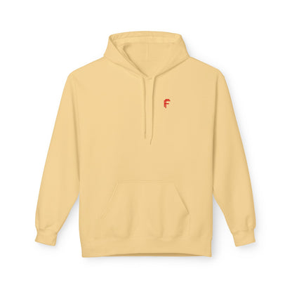 Fitness Frenzy Unisex Midweight Softstyle Hoodie with Red Logo - Trendy 'FRENZY' Design for Comfort and Style. - Fitness Frenzy