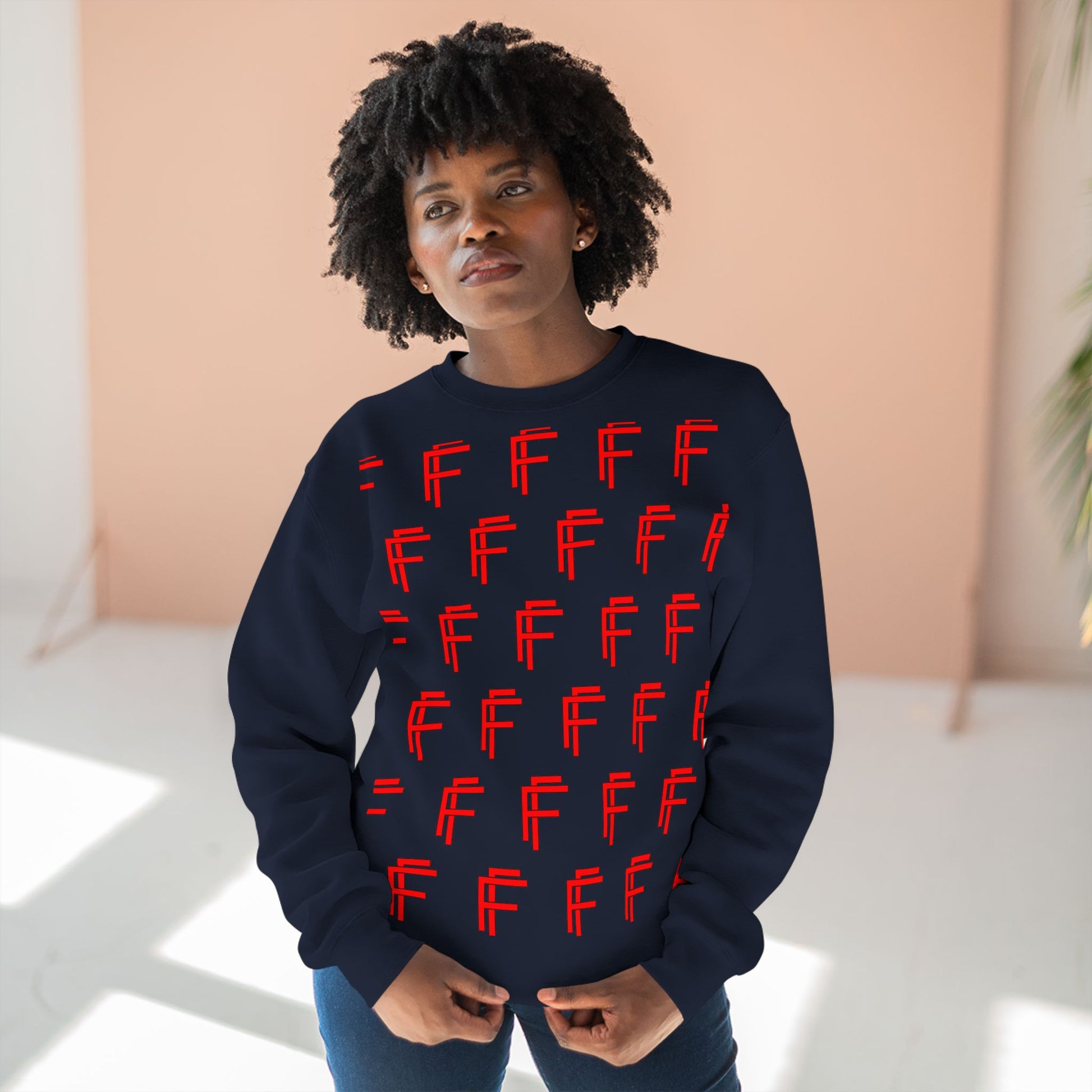 Frenzy - Unisex Crew neck Sweatshirt with Bold Red Design. - Fitness Frenzy