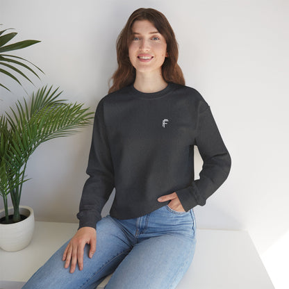 Frenzy Unisex Heavy Blend™ Crewneck Sweatshirt with White Logo. - Fitness Frenzy