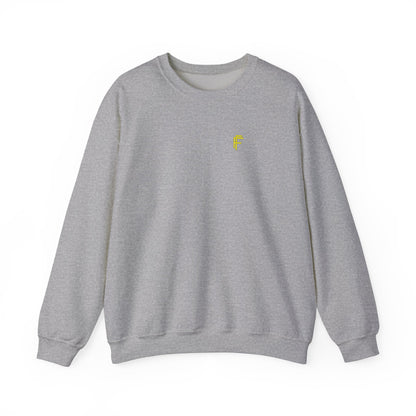 Frenzy - Unisex Crewneck Sweatshirt with Yellow Logo. - Fitness Frenzy