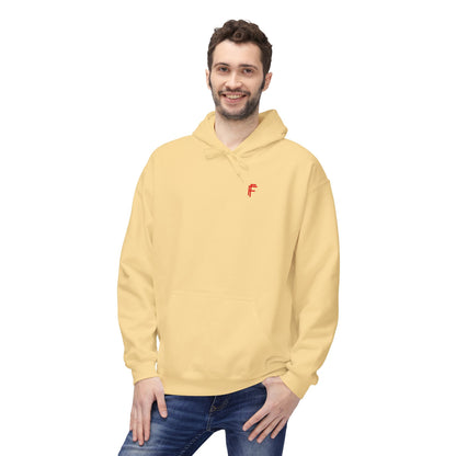 Fitness Frenzy Unisex Midweight Softstyle Hoodie with Red Logo - Trendy 'FRENZY' Design for Comfort and Style. - Fitness Frenzy