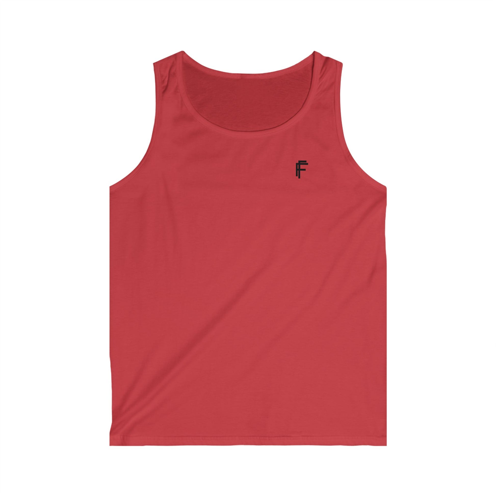 Frenzy - Men's Softstyle Tank Top with Black Logo. - Fitness Frenzy