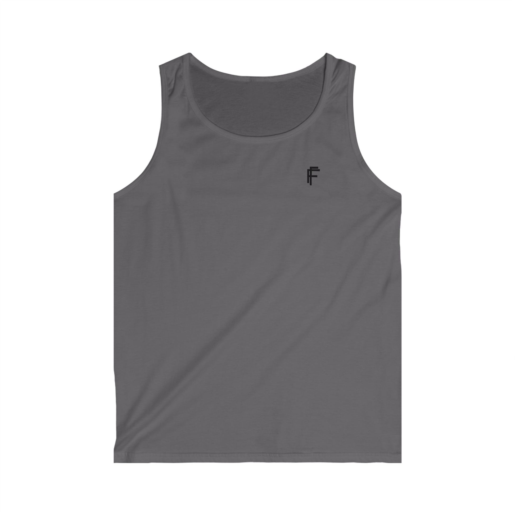 Frenzy - Men's Softstyle Tank Top with Black Logo. - Fitness Frenzy