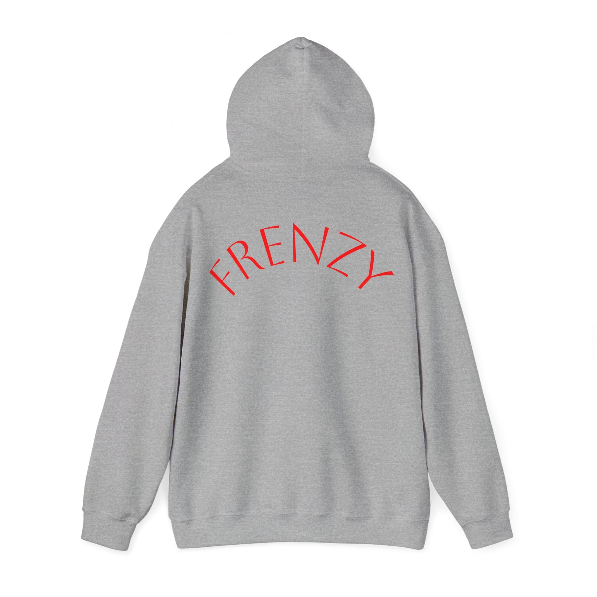 Frenzy Unisex Heavy Blend™ Hooded Sweatshirt with Red logo - Trendy & Cozy. - Fitness Frenzy