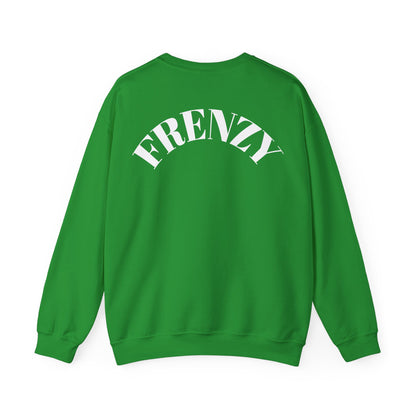 Frenzy Unisex Heavy Blend™ Crewneck Sweatshirt with White Logo. - Fitness Frenzy