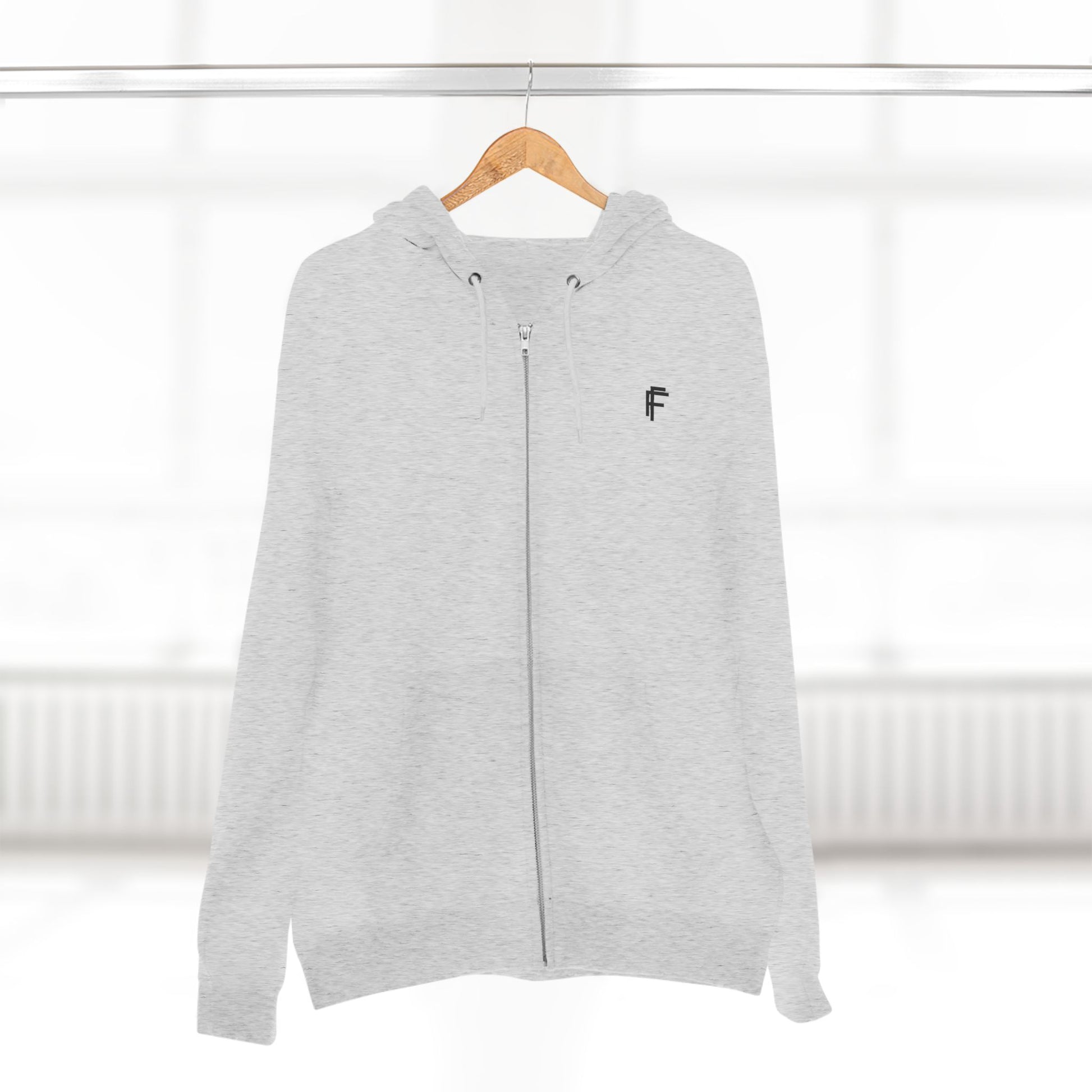 Frenzy - Stylish Unisex Zip Hoodie with Black Logo - Perfect for Comfort & Casual Outings - Fitness Frenzy
