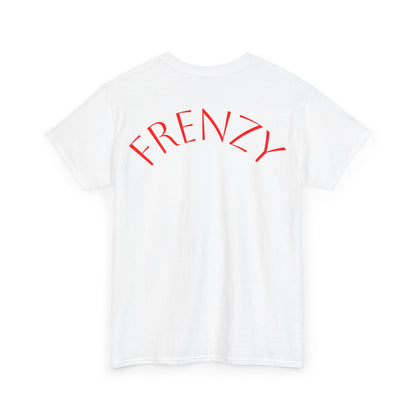 Frenzy Graphic Unisex Heavy Cotton Tee with Bold Red Design. - Fitness Frenzy