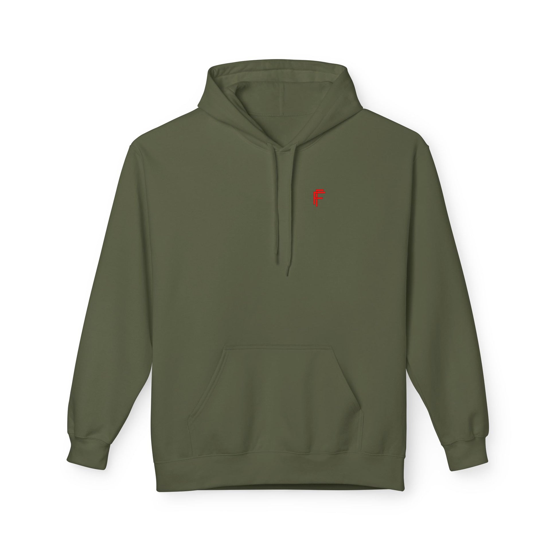Fitness Frenzy Unisex Midweight Softstyle Hoodie with Red Logo - Trendy 'FRENZY' Design for Comfort and Style. - Fitness Frenzy