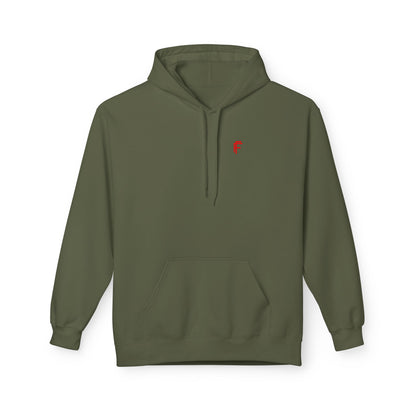 Fitness Frenzy Unisex Midweight Softstyle Hoodie with Red Logo - Trendy 'FRENZY' Design for Comfort and Style. - Fitness Frenzy