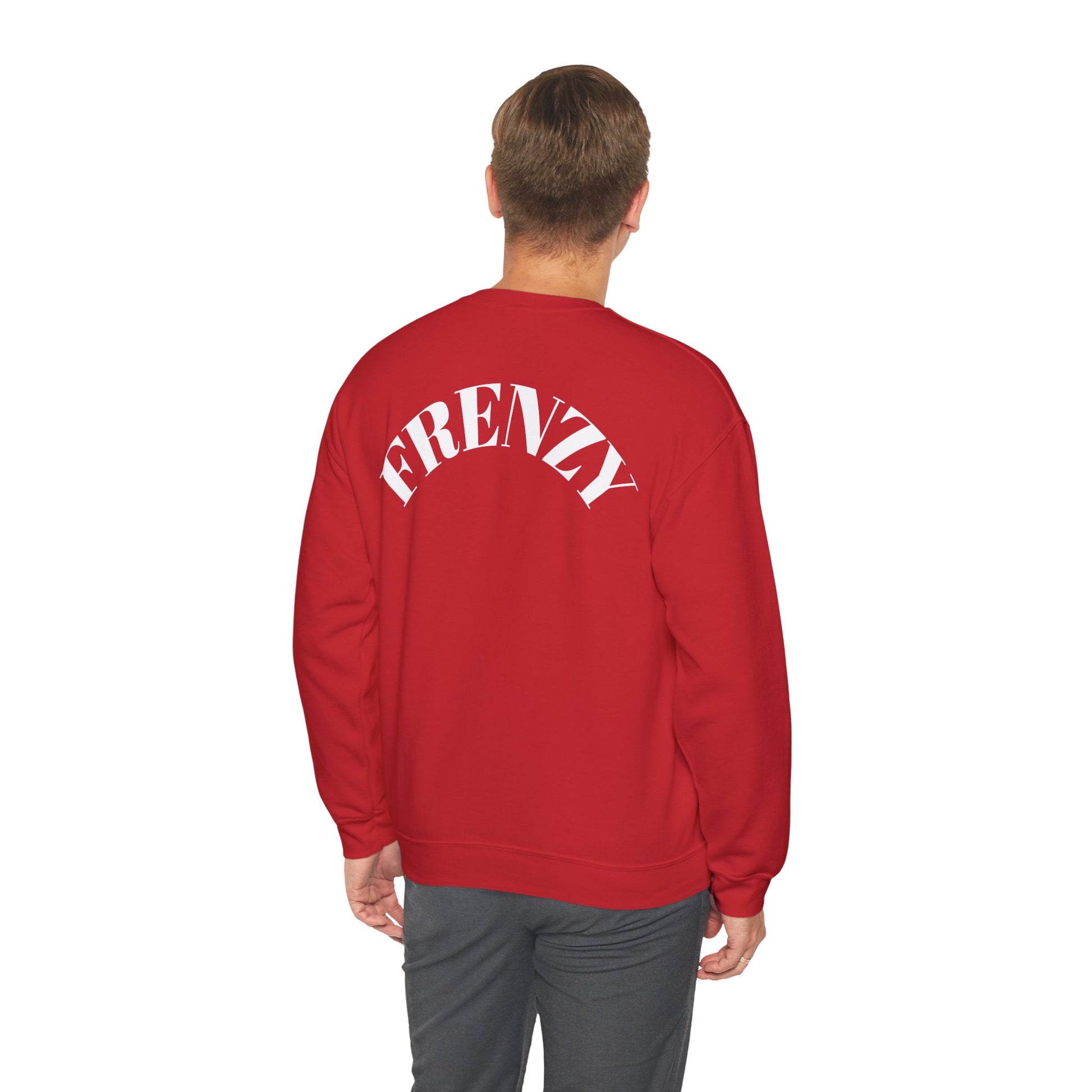 Frenzy Unisex Heavy Blend™ Crewneck Sweatshirt with White Logo. - Fitness Frenzy