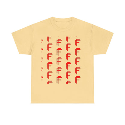 Frenzy Graphic Unisex Heavy Cotton Tee with Bold Red Design. - Fitness Frenzy
