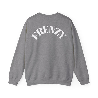 Frenzy Unisex Heavy Blend™ Crewneck Sweatshirt with White Logo. - Fitness Frenzy