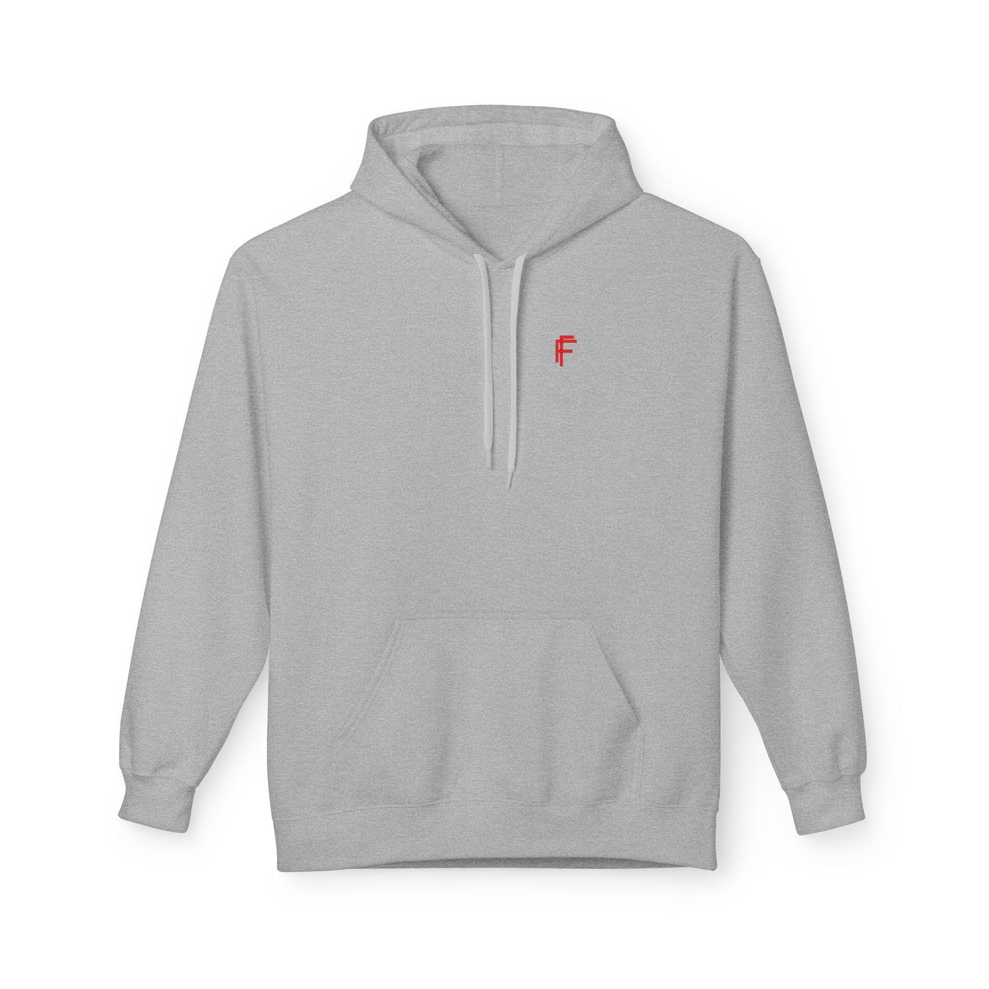 Fitness Frenzy Unisex Midweight Softstyle Hoodie with Red Logo - Trendy 'FRENZY' Design for Comfort and Style. - Fitness Frenzy
