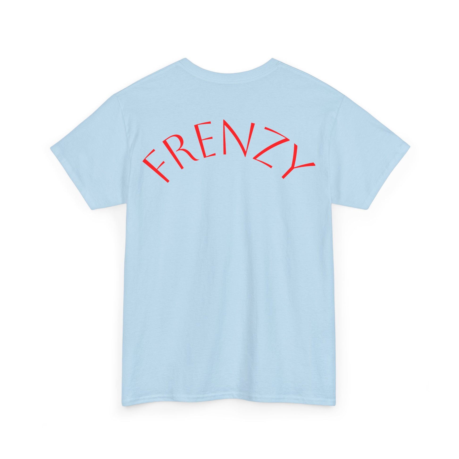 Frenzy Graphic Unisex Heavy Cotton Tee with Bold Red Design. - Fitness Frenzy